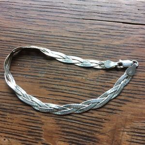925 Sterling Silver Twisted Braided Bracelet